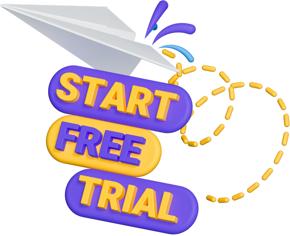 3D Marketing CTA Start Free Trial